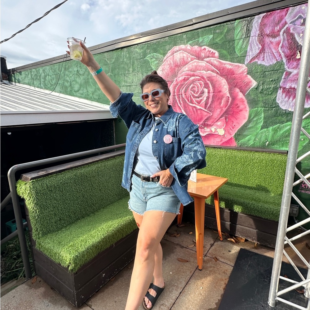 Floral Denim Jacket - Picture 6 of 6